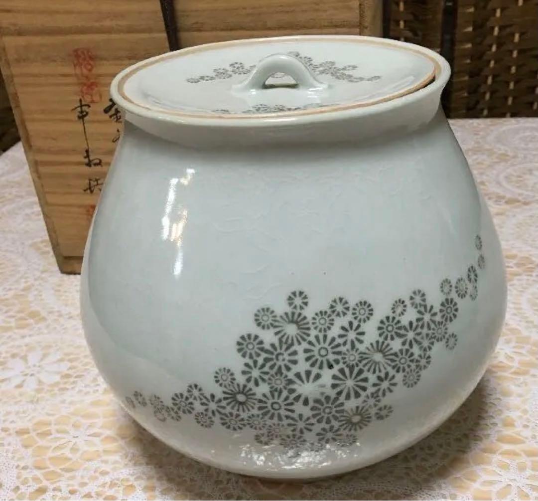 茶道具 水指 韓国人間国宝 申相浩　共箱　N152SMI