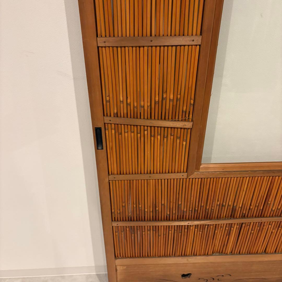 古い建具 ガラス戸 1枚 簾戸 すど 葦戸よしど 夏障子 御簾戸 4/4