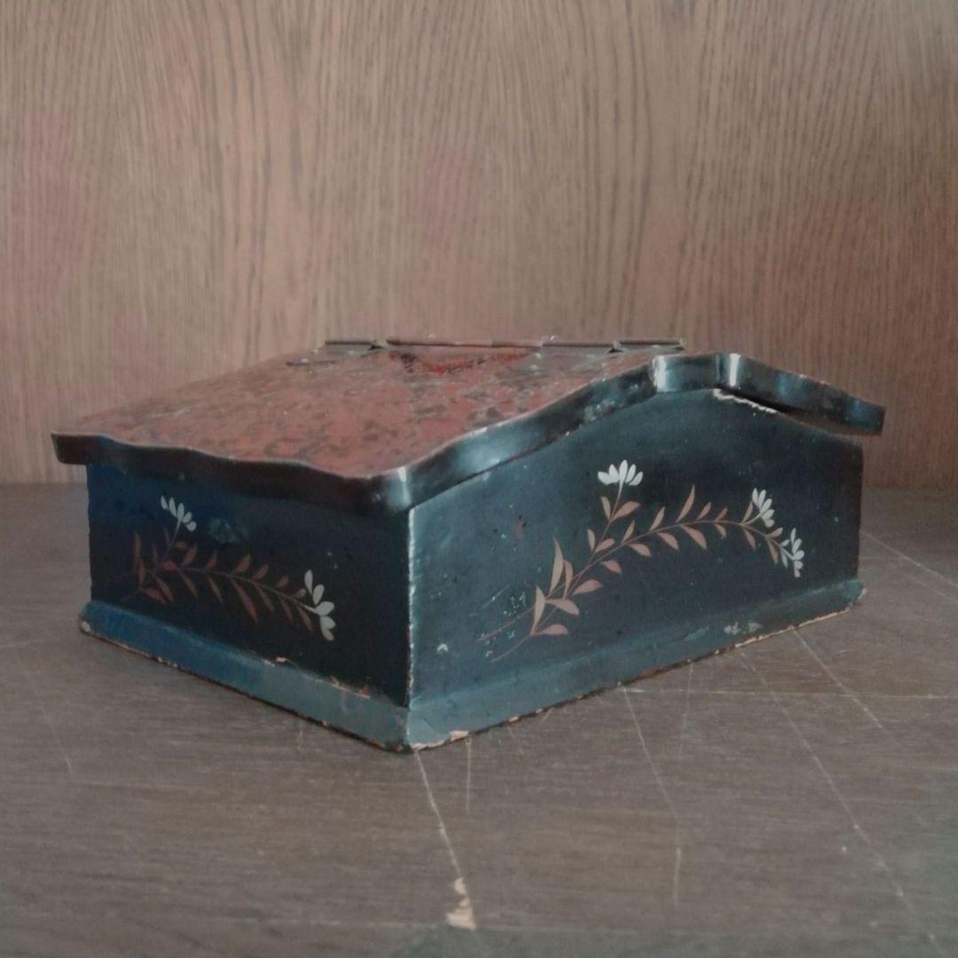 木製　手提げ箱　漆仕上げ　津軽塗　江戸　明治　和骨董　アンティーク