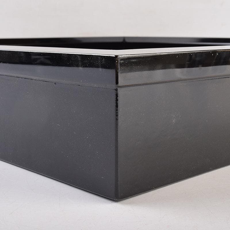 茶道具　輪島塗　若島孝雄作　真塗　炉縁　共箱　V　8428A