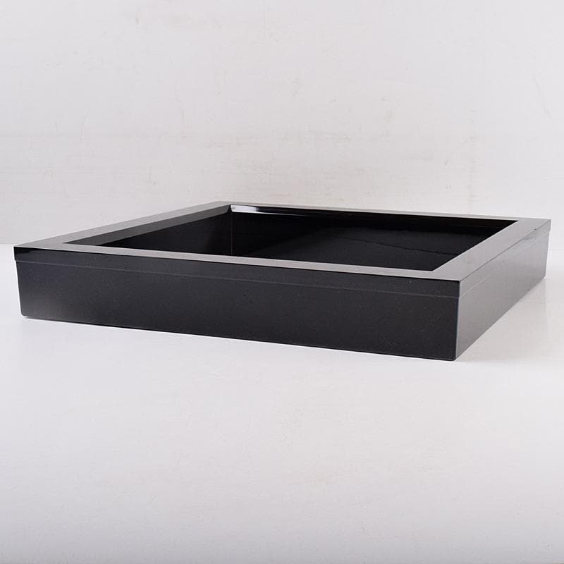 茶道具　輪島塗　若島孝雄作　真塗　炉縁　共箱　V　8428A