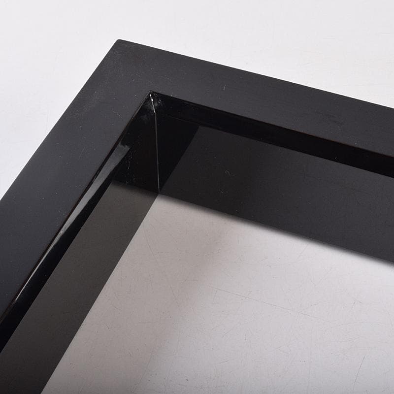 茶道具　輪島塗　若島孝雄作　真塗　炉縁　共箱　V　8428A