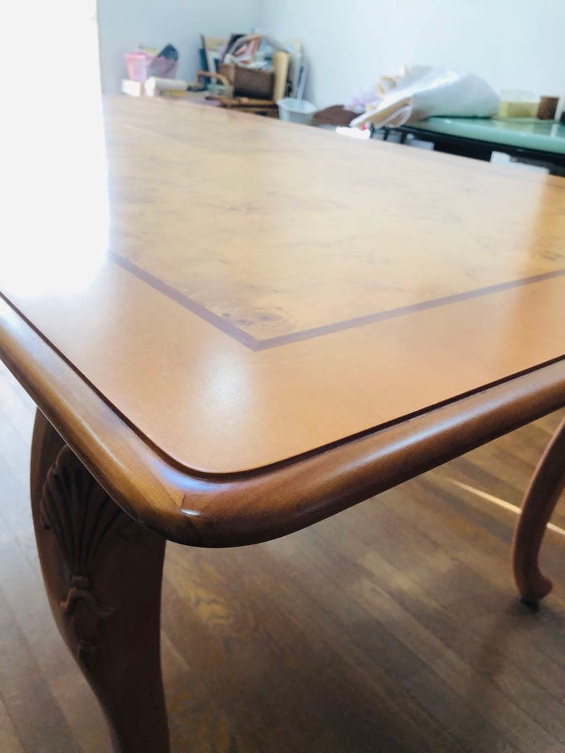 ビンテージ クイーンアンスタイル ダイニングテーブル　エクステンション　伸長式