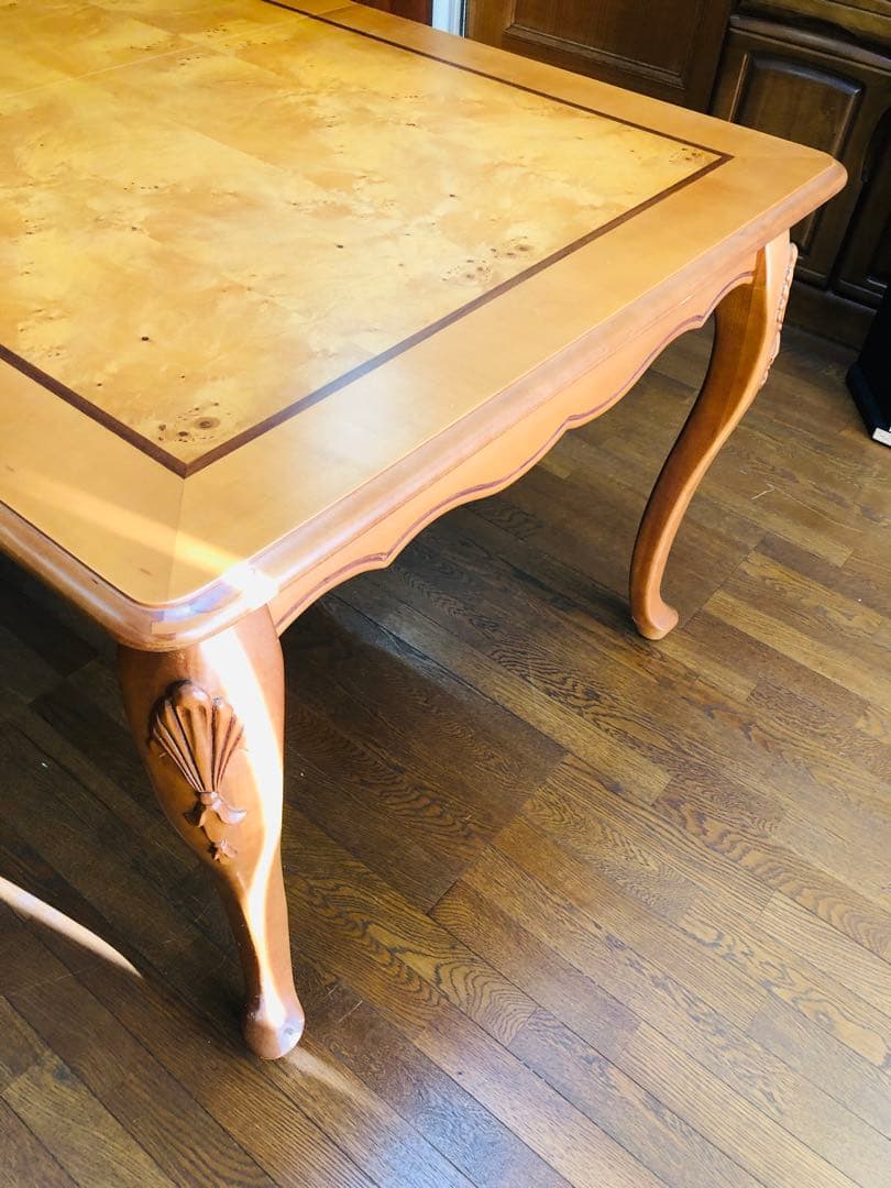 ビンテージ クイーンアンスタイル ダイニングテーブル　エクステンション　伸長式