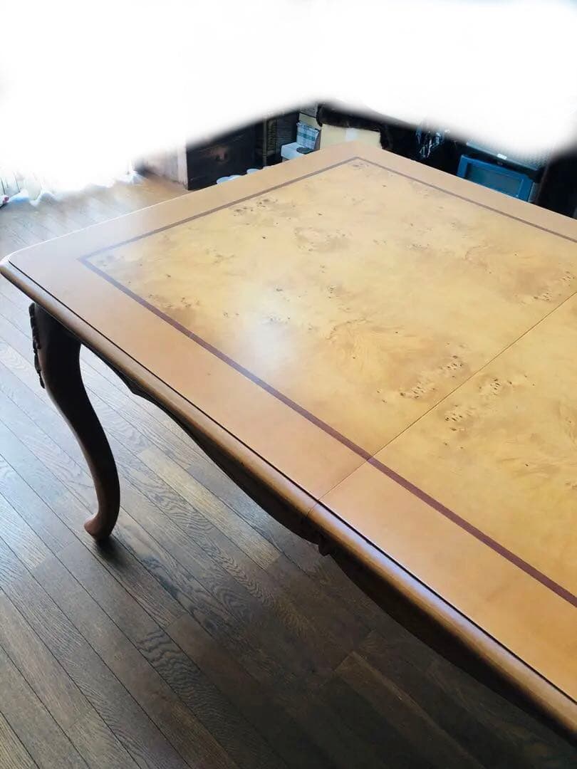 ビンテージ クイーンアンスタイル ダイニングテーブル　エクステンション　伸長式