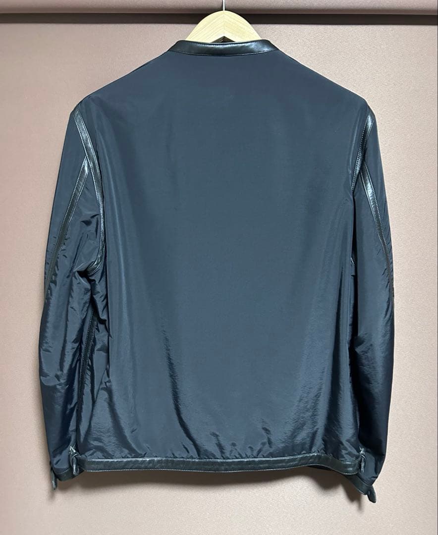 HERMES エルメス ナイロンレザーライダースブルゾン 正規品 高級 上品