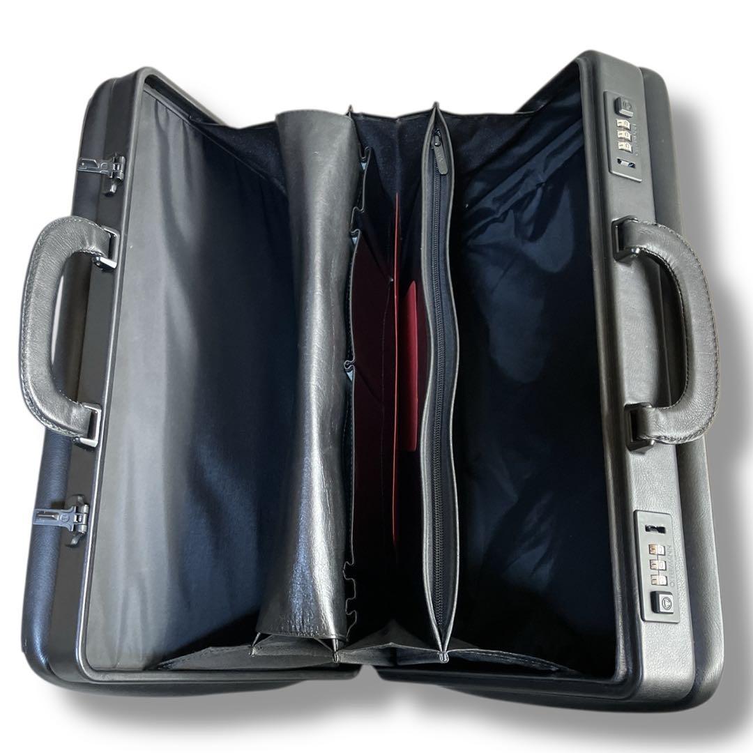 オファーマン 良品 ドイツ製 ソフトレザー アタッシュケース ブラック 袋付き