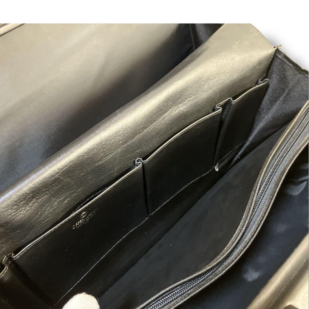 オファーマン 良品 ドイツ製 ソフトレザー アタッシュケース ブラック 袋付き