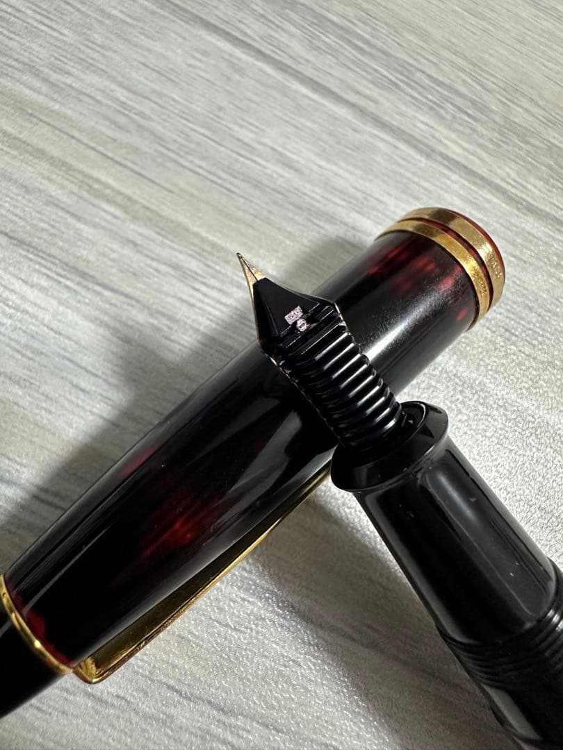 筆記未確認 万年筆 OHASIDO 大橋堂 ペン先14K K18リング 筆記具