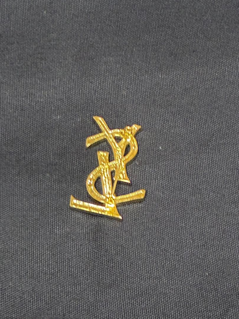 YSL ロゴブローチ ゴールドトーン クリスタル