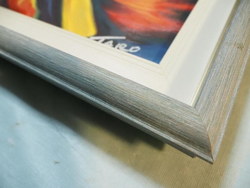 油絵　静物画　岡本太郎　ドラマ　F６号　額付き　手描き　肉筆