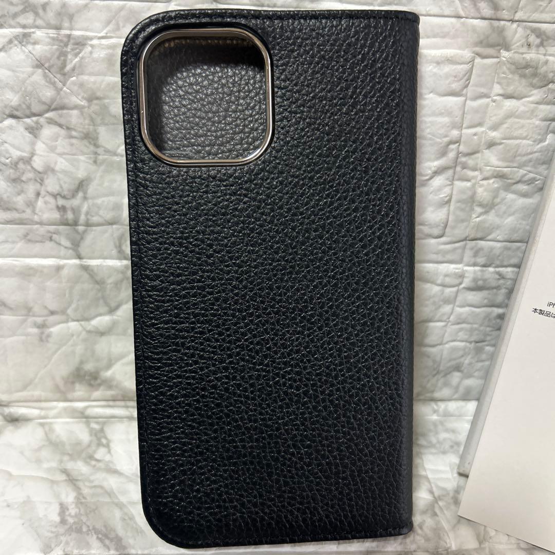 57…本革手帳型iPhone13proMax黒 Genuine Leather