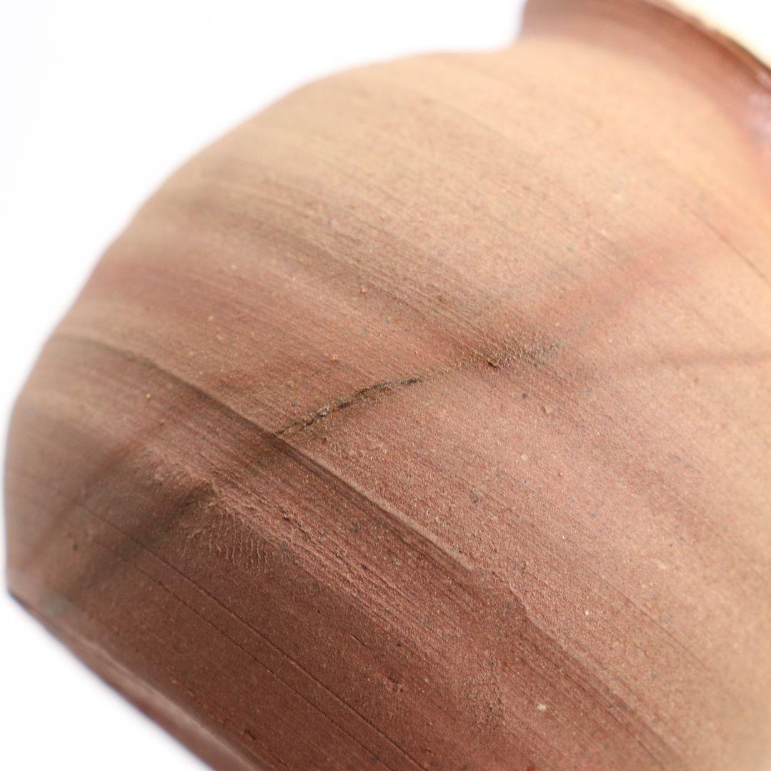 藤沢焼 粉香木窯 茶入 共箱 仕覆付　C804　N1