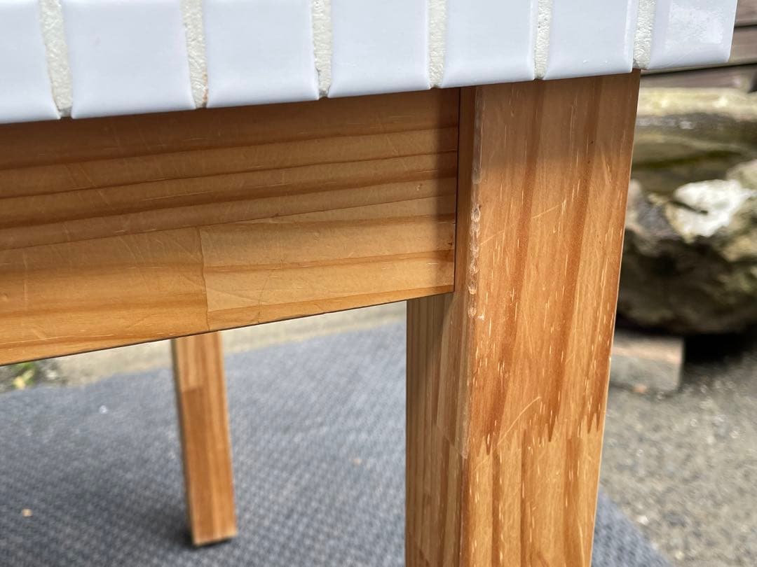 直接引取限定　モモナチュラル　タイルトップダイニングテーブル　仙台　宮城