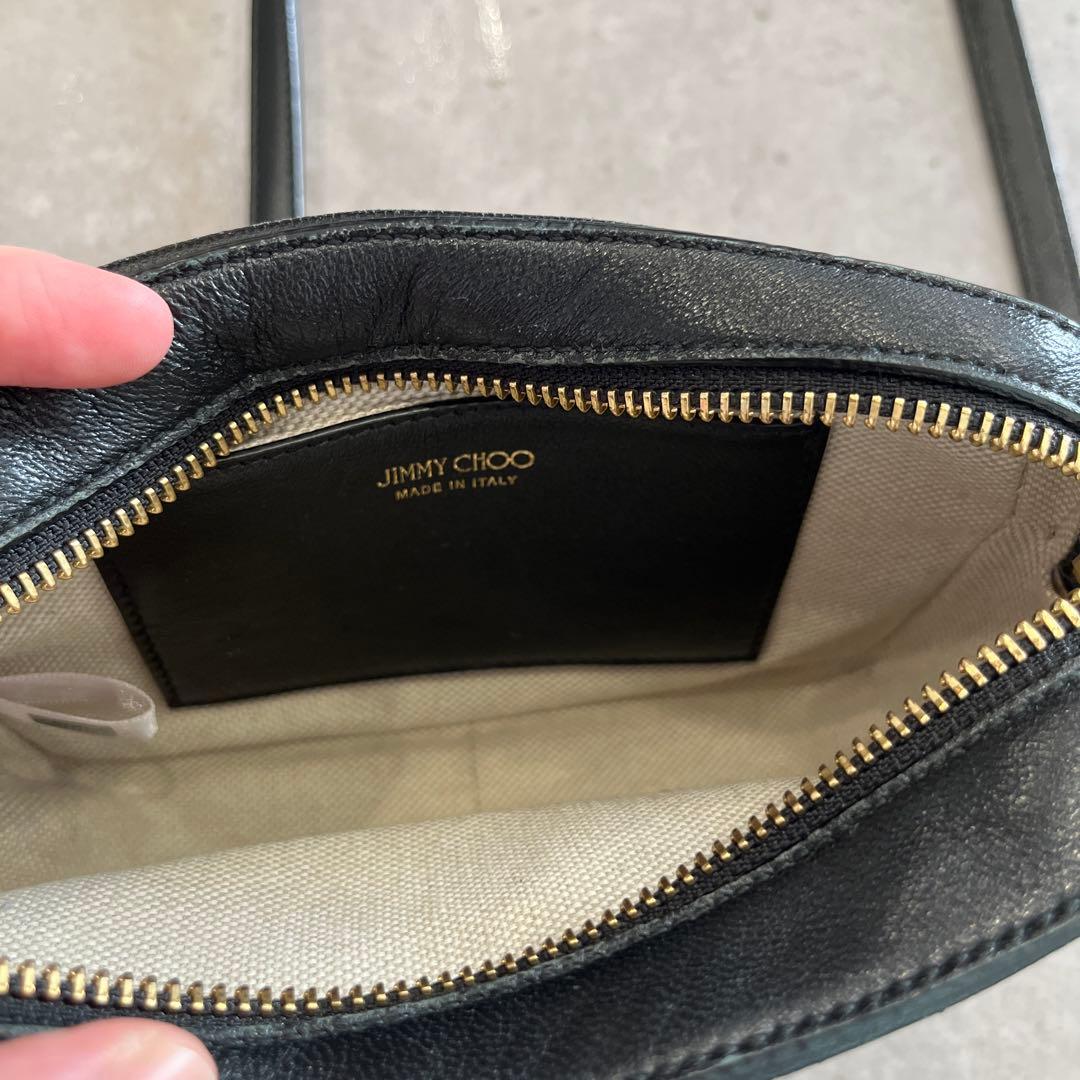 【値下げしました】Jimmychooブラックレザーショルダーバッグ