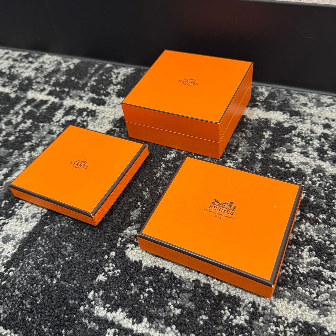 ㊱HERMES　エルメス　オレンジ　空箱　小物・アクセサリー入れ　8個セット