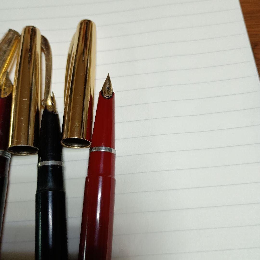 パイロット万年筆三本一つはk14の刻印有ります。ジャンク品