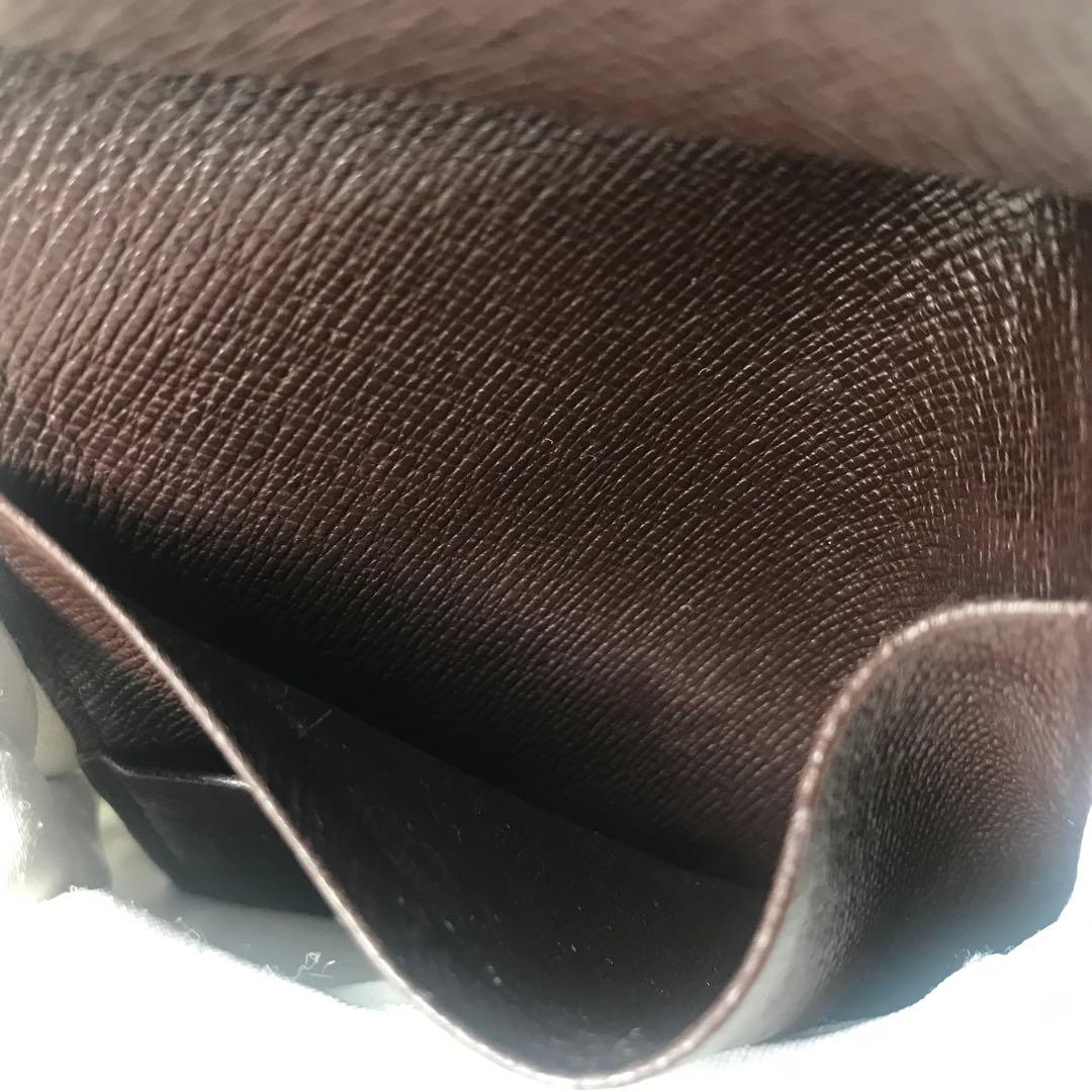 ルイヴィトン　ダミエコンパクトジップ　二つ折りラウンドファスナー　ブラウン