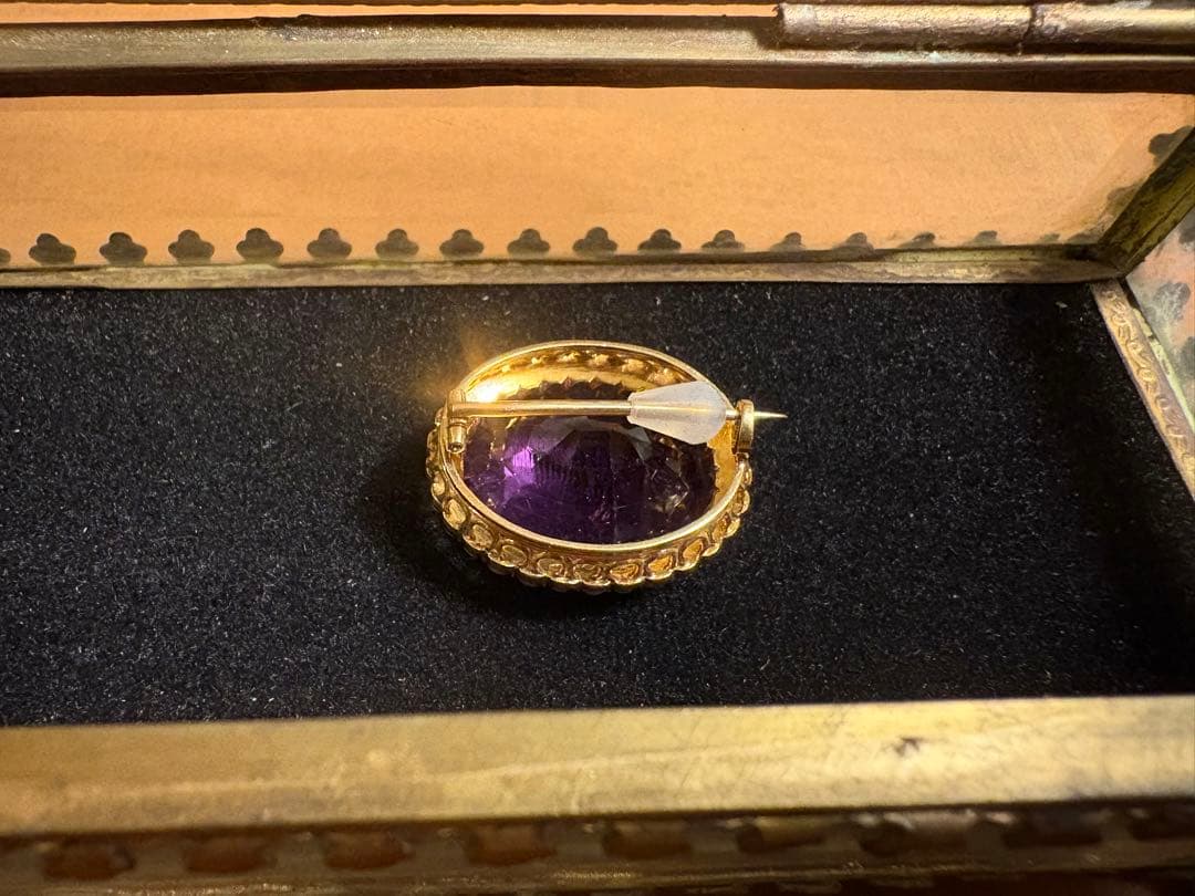 アメジスト アンティークブローチ