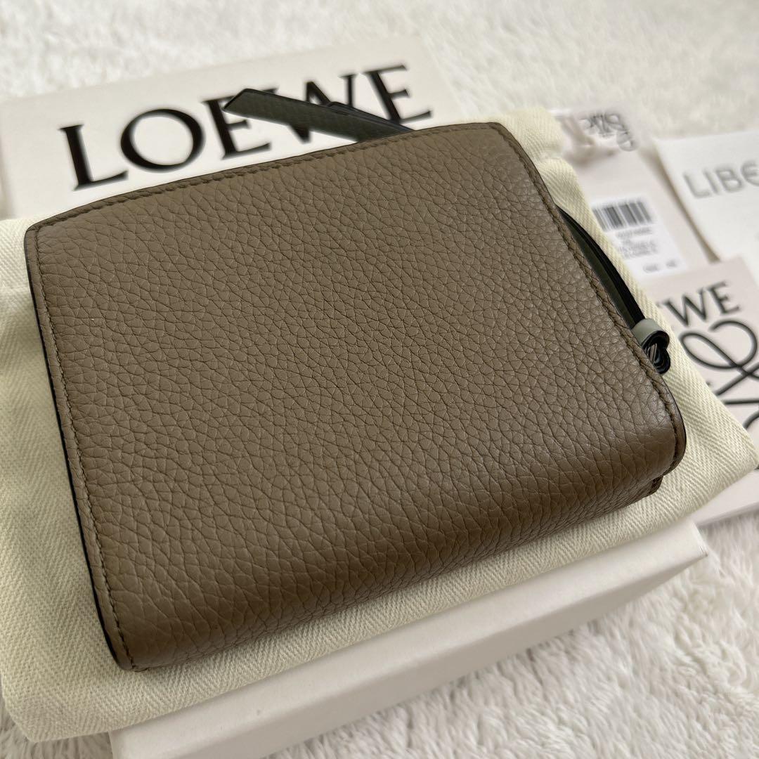 【美品】ロエベ コンパクトジップウォレット　二つ折り財布 LOEWE