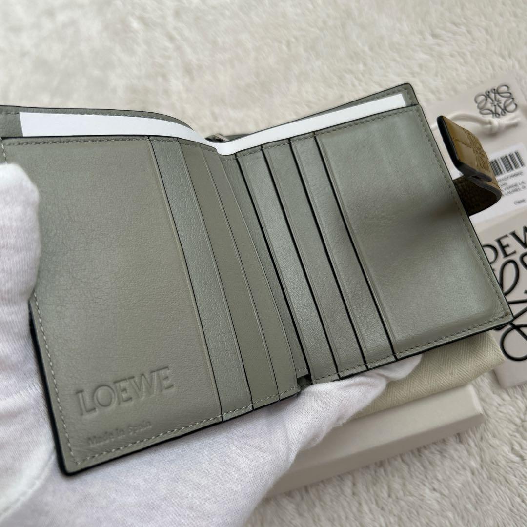 【美品】ロエベ コンパクトジップウォレット　二つ折り財布 LOEWE