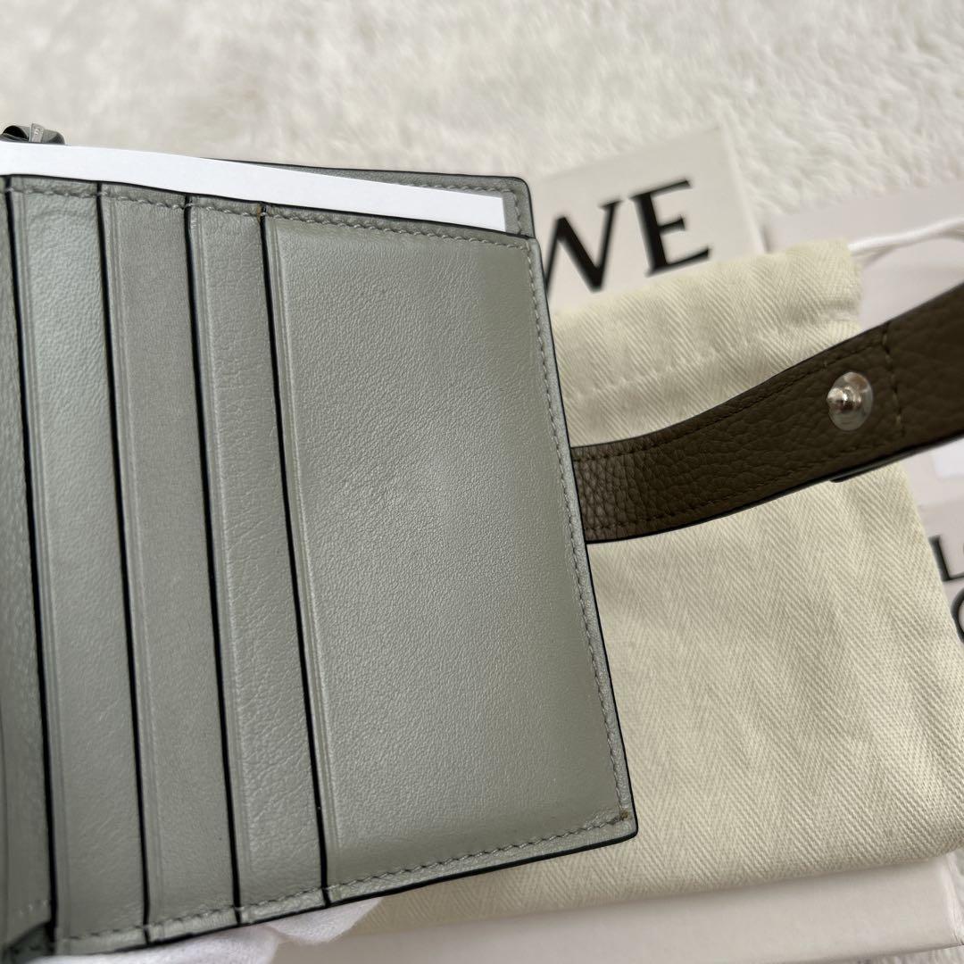 【美品】ロエベ コンパクトジップウォレット　二つ折り財布 LOEWE