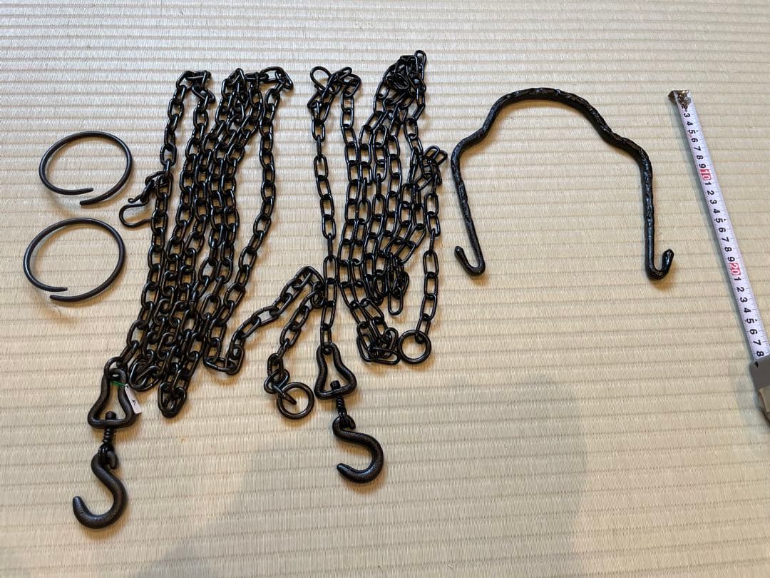 茶道　釣釜　鎖