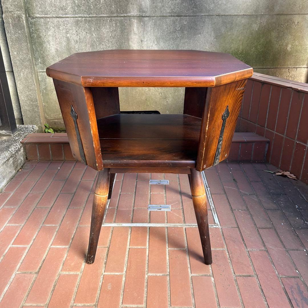 飛騨産業 キツツキマーク octagon table カフェテーブル