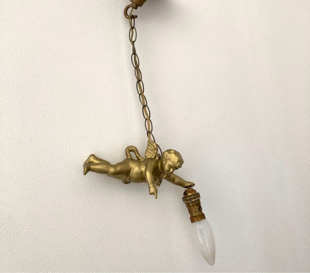 天使 アンティーク ペンダントライト 照明 １灯