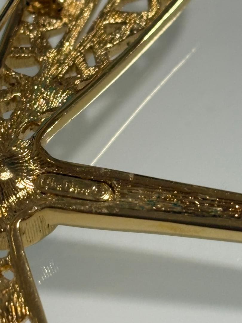 vintage クリスチャンディオール DIOR ブローチ トンボ