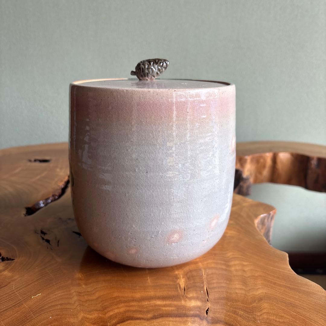 杣山契月作 水指 乾山老松 茶道具 共箱