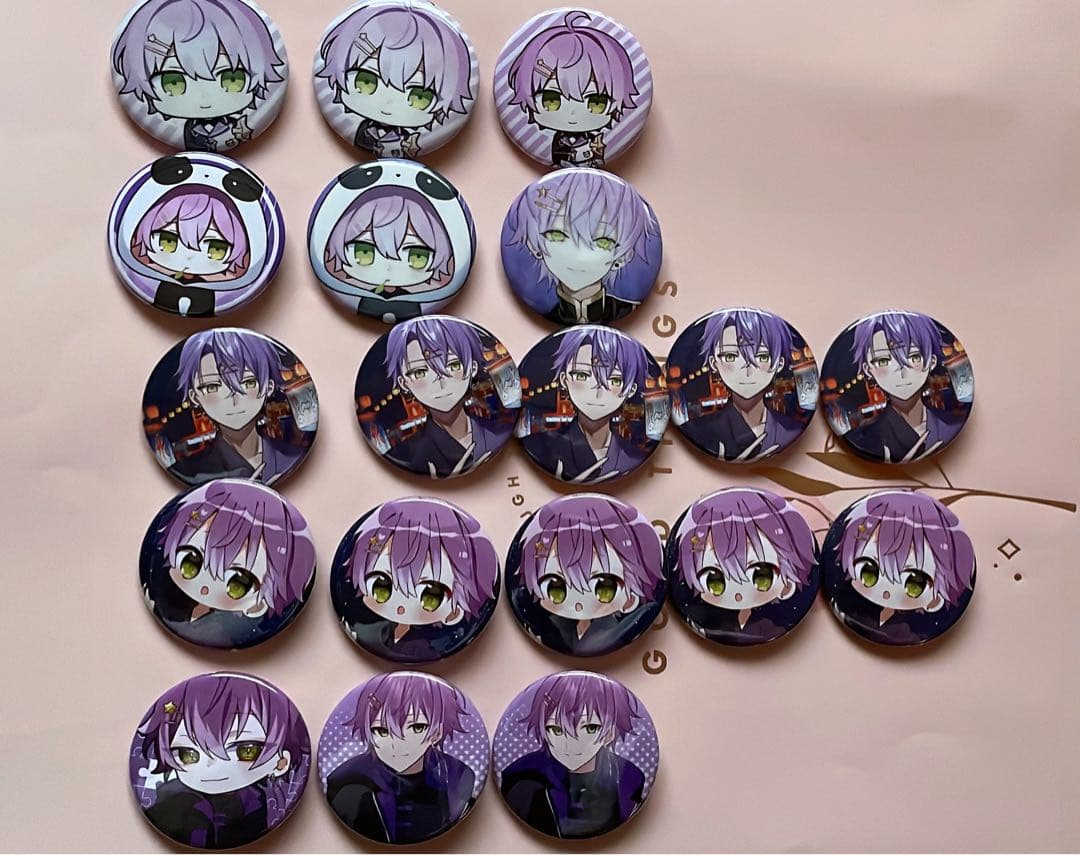 りたーん缶バッチ(てでぃ、れう、ユキトケ、koeiro、しぐも)