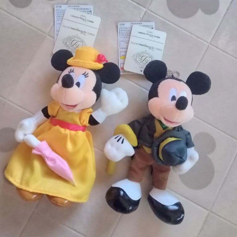 東京ディズニーランドホテル限定 ミッキー＆ミニーちゃん♡ぬいぐるみバッジ