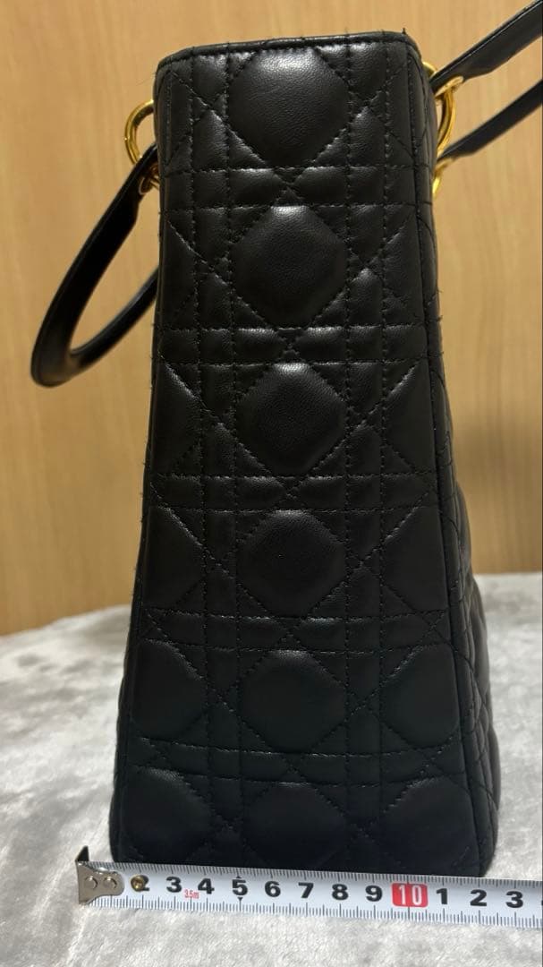 ChristianDior Paris 黒 レザーハンドバッグ