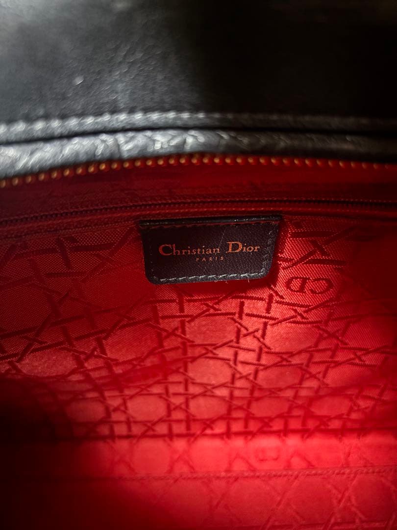 ChristianDior Paris 黒 レザーハンドバッグ