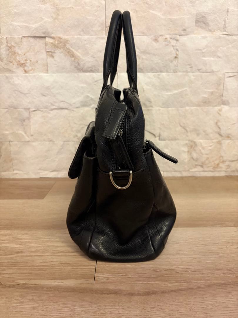 ［超美品］COCOMEISTER ブラックレザー ビジネスバッグ