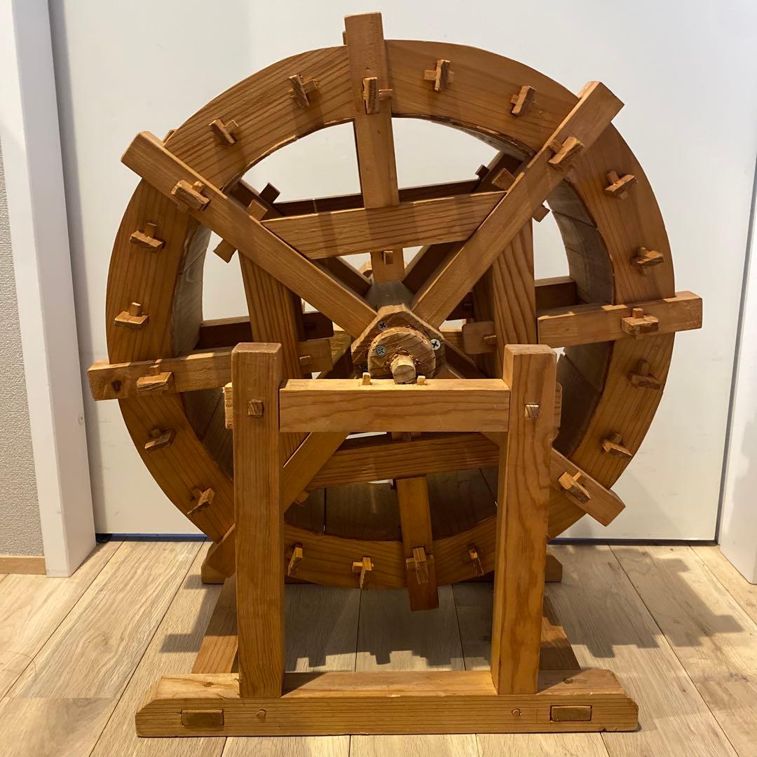 ⭐︎みやびを様⭐︎水車　木製　水車径46㎝　庭　置物　和風　庭園