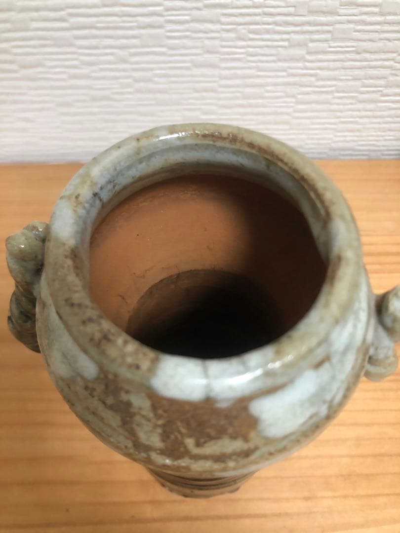 唐津焼　朝鮮唐津　耳つき花瓶