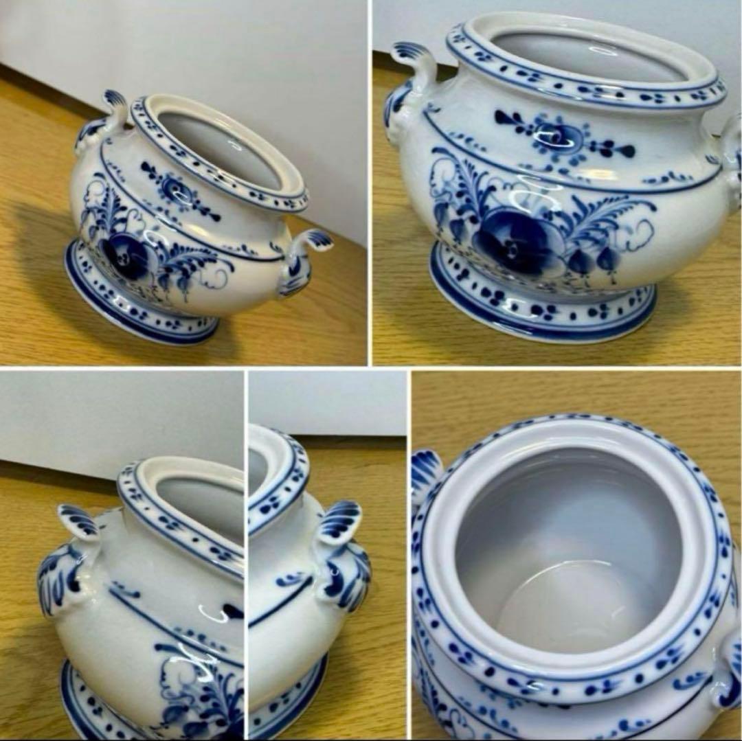 セール❗️ロシア　ヴィンテージ グジェリ焼き　ポットとシュガーポット２個セット