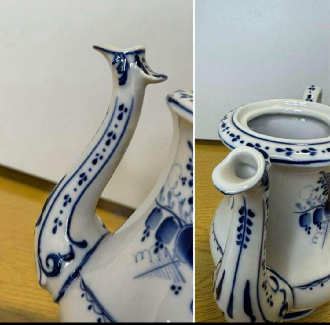 セール❗️ロシア　ヴィンテージ グジェリ焼き　ポットとシュガーポット２個セット