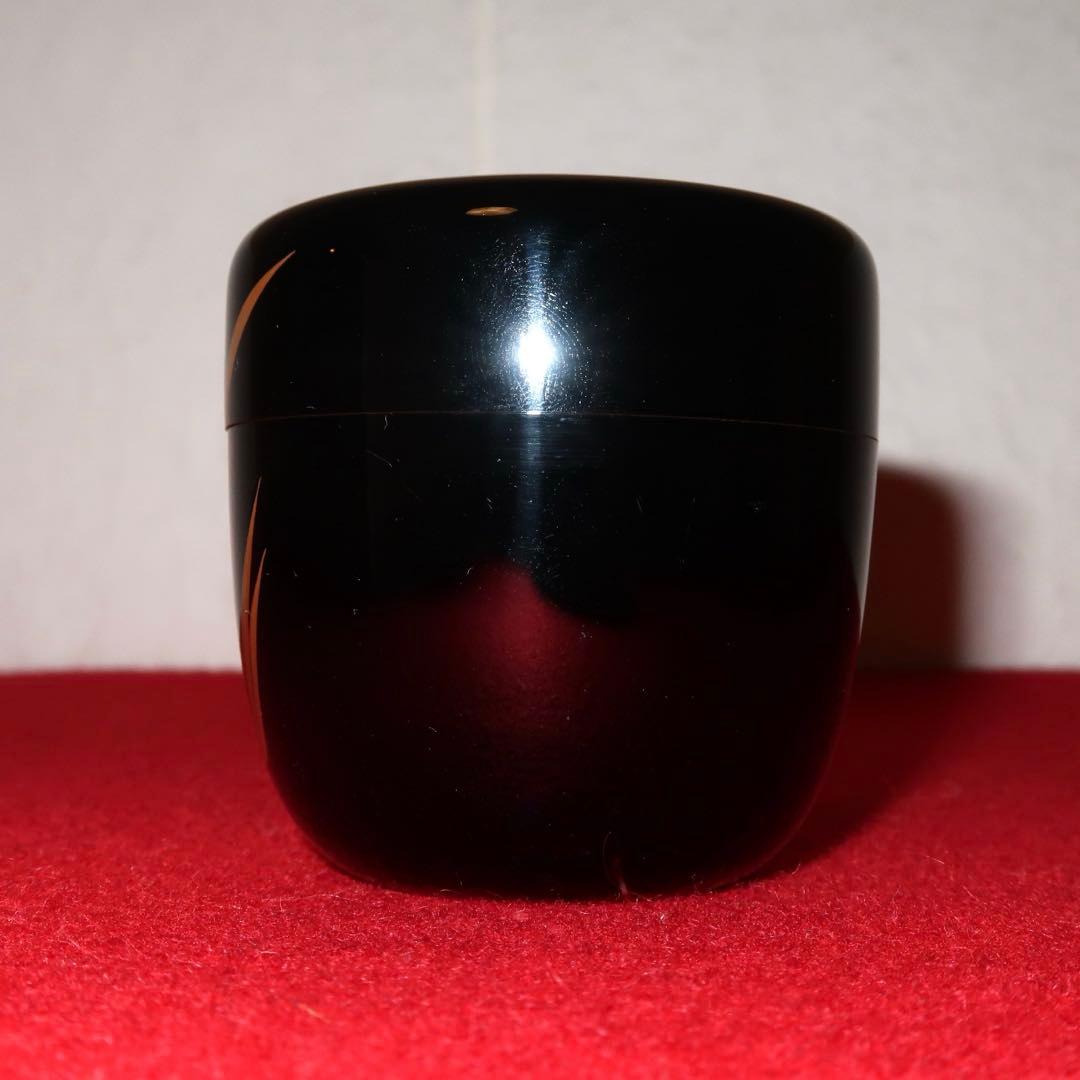 【茶道具】田中宗凌作　輪島塗　菖蒲蒔絵中棗