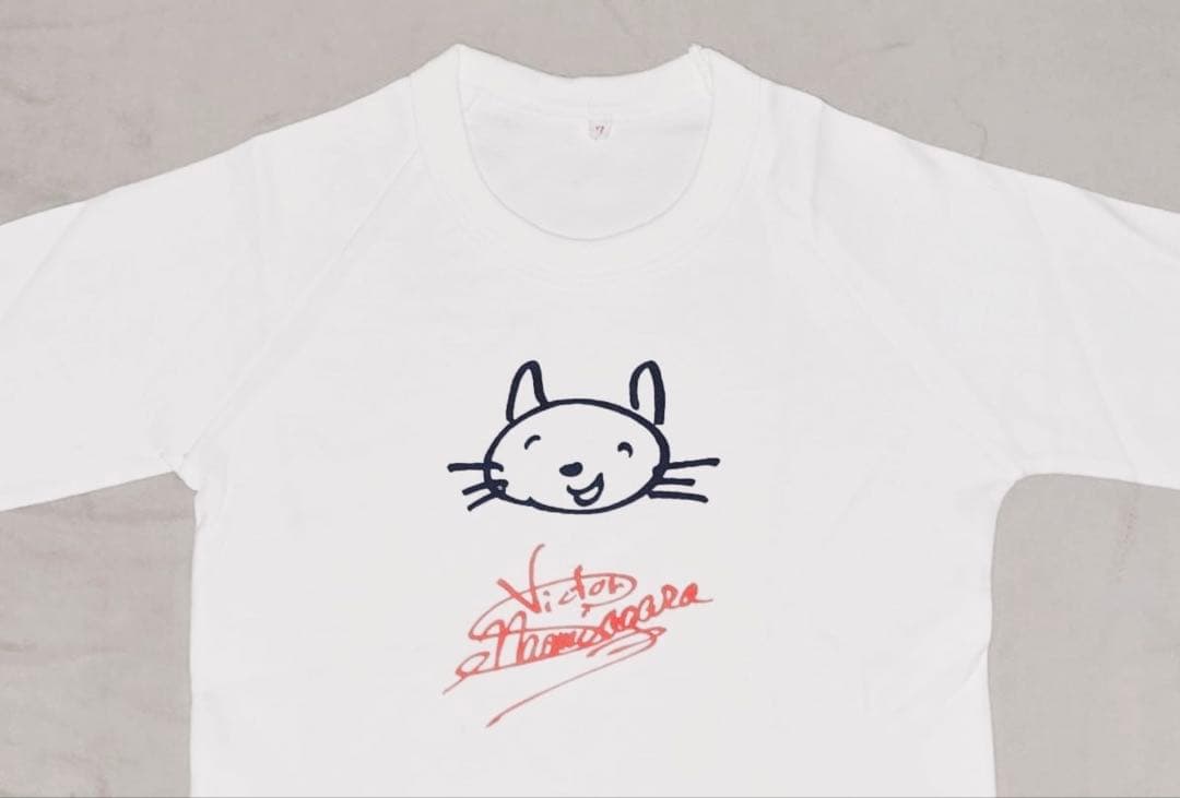 1969年製ビクター佐良直美サインイラスト刻印Tシャツサガラナオミ昭和レトロ歌謡