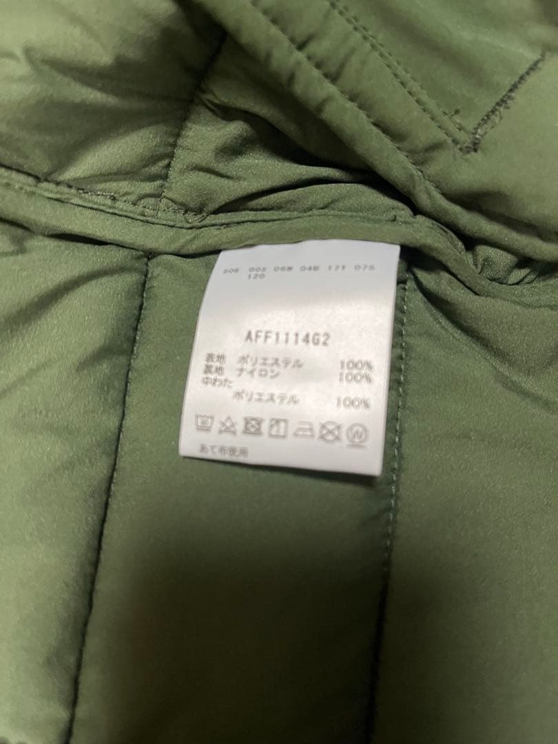 アンパスィエアロカプセル中綿フルジップブルゾン M カーキ