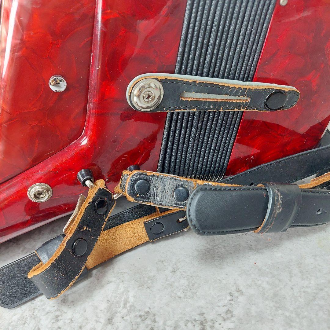 YAMAHA アコーディオン YA-80 レッド ソフトケース付き 80ベース