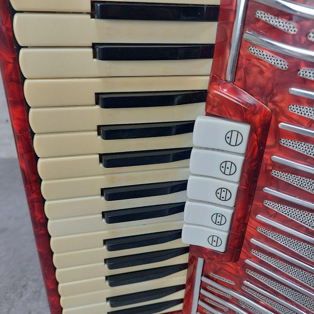 YAMAHA アコーディオン YA-80 レッド ソフトケース付き 80ベース