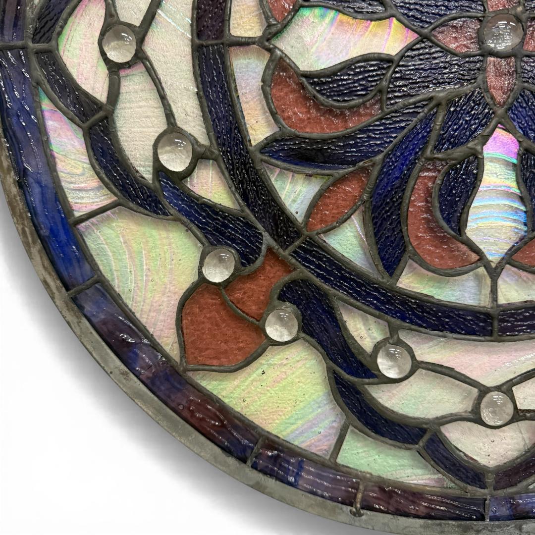 【大型45cm】ヴィンテージ ステンドグラス サンキャッチャー 壁掛け
