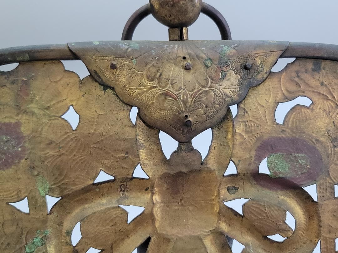 仏教美術 華鬘 古銅 鍍金 装飾