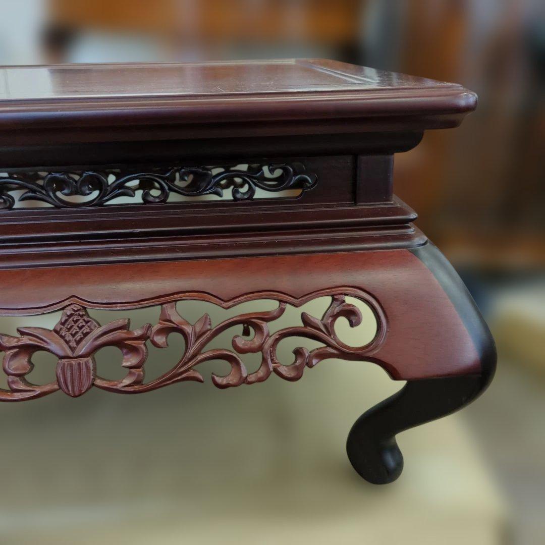 飾り台　木製　透かし　猫脚　台　花台　物置き　置き台　脚付