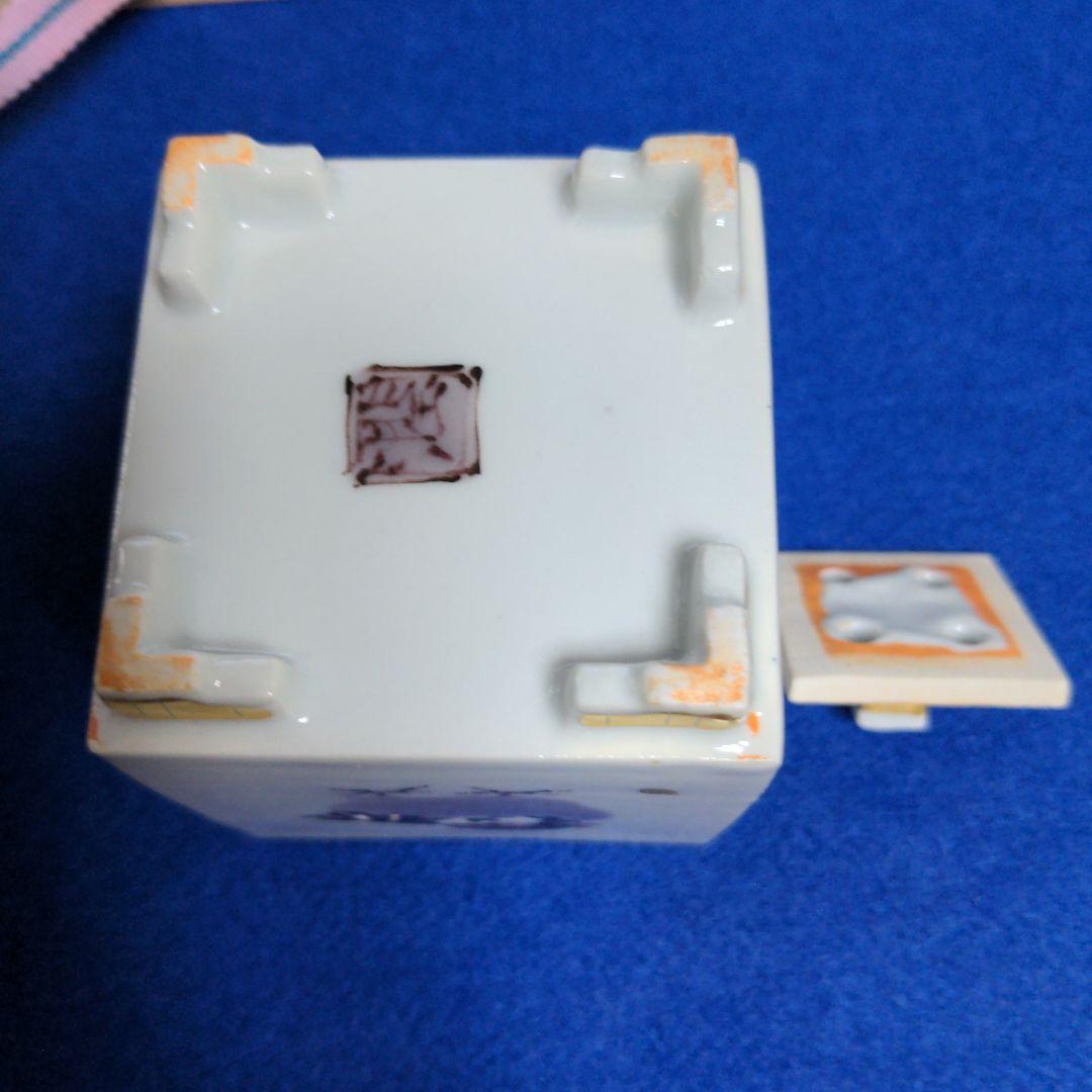 九谷焼　竹腰潤　香炉　雀の絵