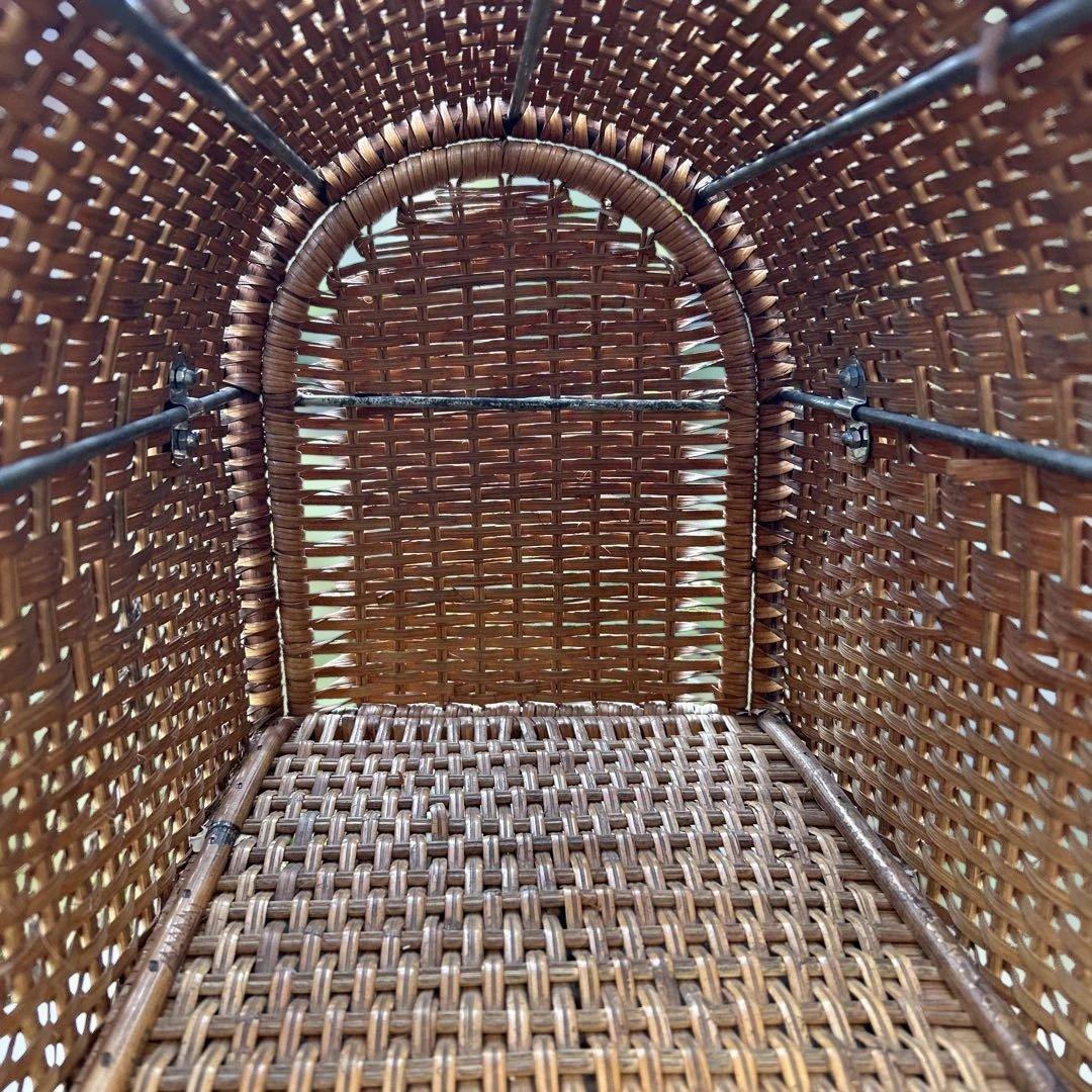 ラタン籐　ペット用キャリーバッグ ペットキャリー